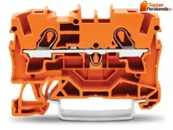 Wago 2 İletken 6 (4) mm2 Ray Klemens Turuncu